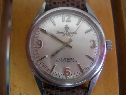 vintage henri sandoz & fils mans watch   