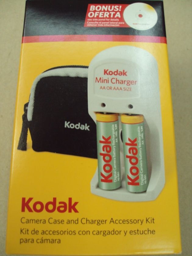 KODAK MINI CHARGER AA AAA W/ CASE BATTERIES BONUS K630  