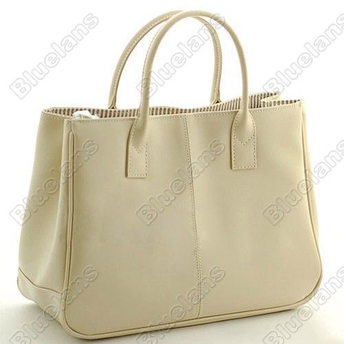 Womens Ladies PU Leather Handbag Tote Shoppers Top Handles Bags Purse 