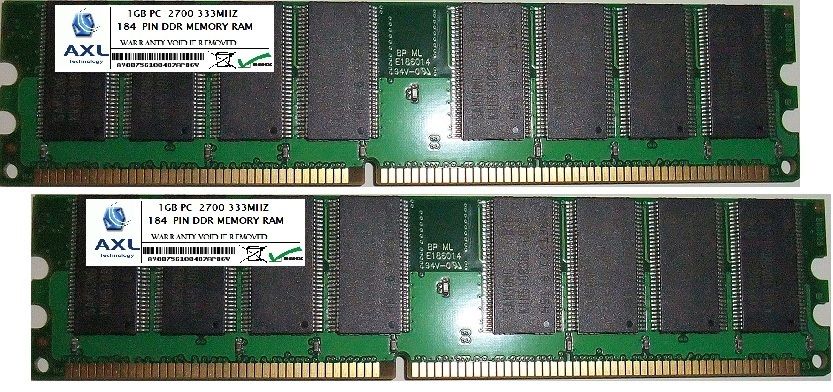 1GB 2GB PC2700 LOW DENSITY DDR 333MHZ 184pin MEMORY  