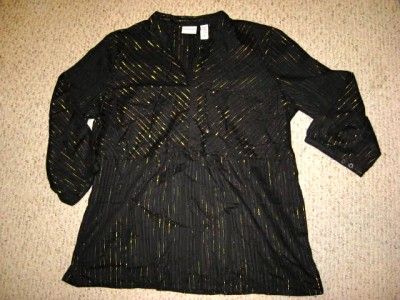 EUC Covington black l/s blouse shirt Womens XL 18  