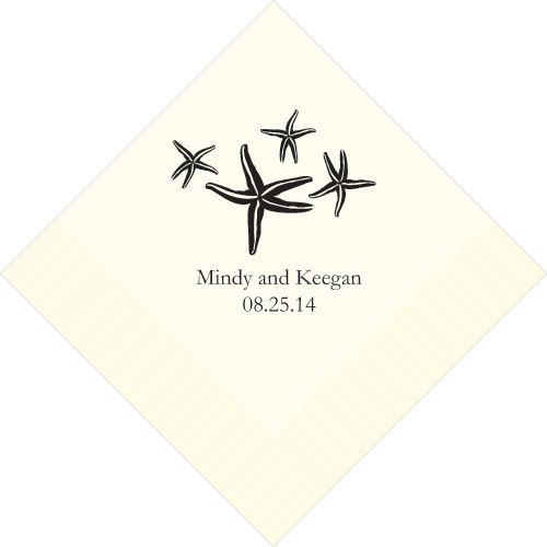   Customized STARFISH Imprinted Beverage / Luncheon Paper Napkins  