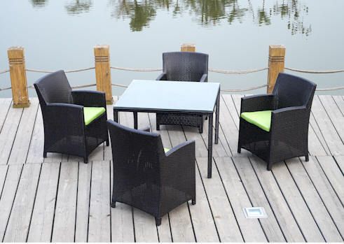 PATIO FURNITURE SET Palm Beach Black Rattan NEW  