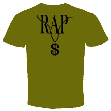 rap dollar chain t shirt Hip Hop cool funny rare humor  