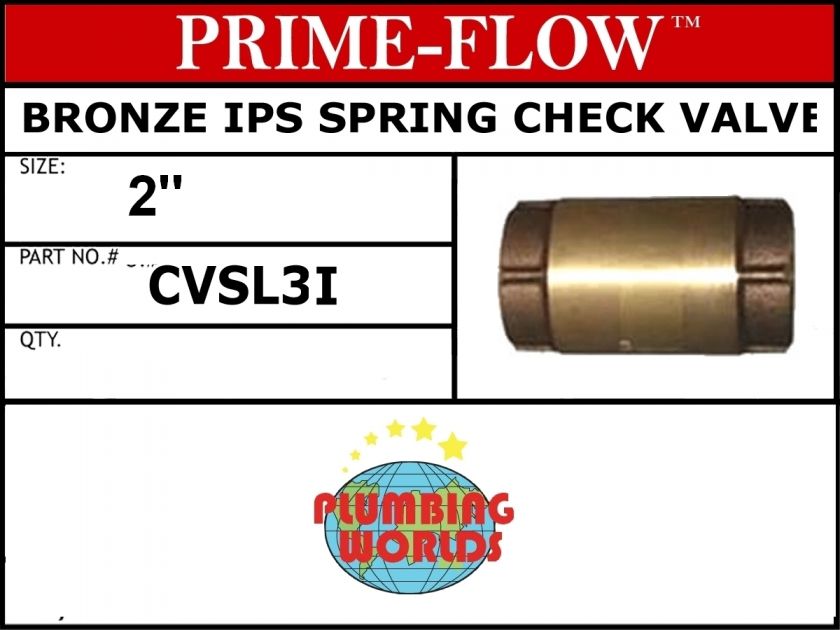 IPS BRONZE BRASS IRON PIPE SWEAT SPRING CHECK VALVE  