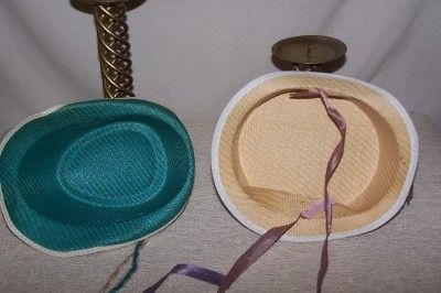 Vintage Kids Woven Straw Like Hats  