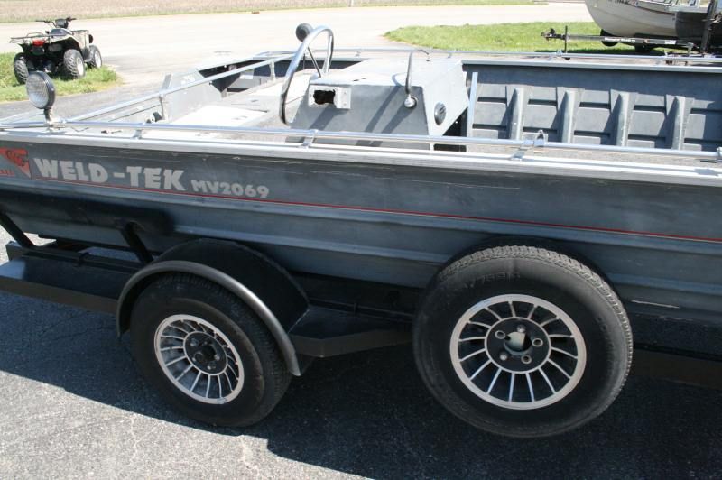 1998 Landau WeldTek 2069MV 20 Wide Jon River Fishing Aluminum Boat 