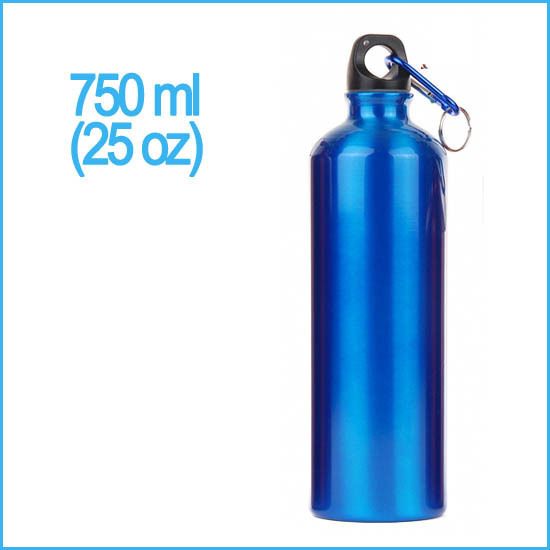 25oz Sports Drinking Water Aluminum Bottle Canteen BLUE  