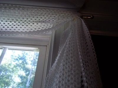 WHITE LACE WINDOW SWAG SCARF WINDOW WWSS336  