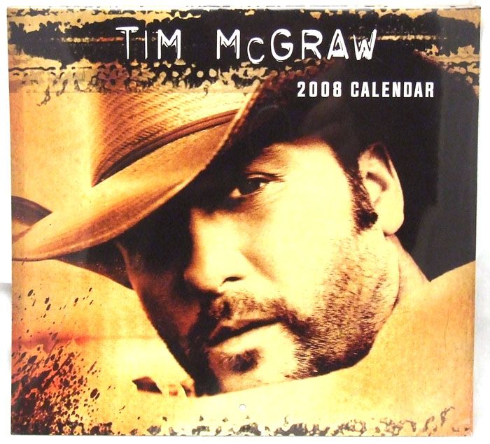 NEW/SEALED 2008 TIM MCGRAW WALL CALENDAR  