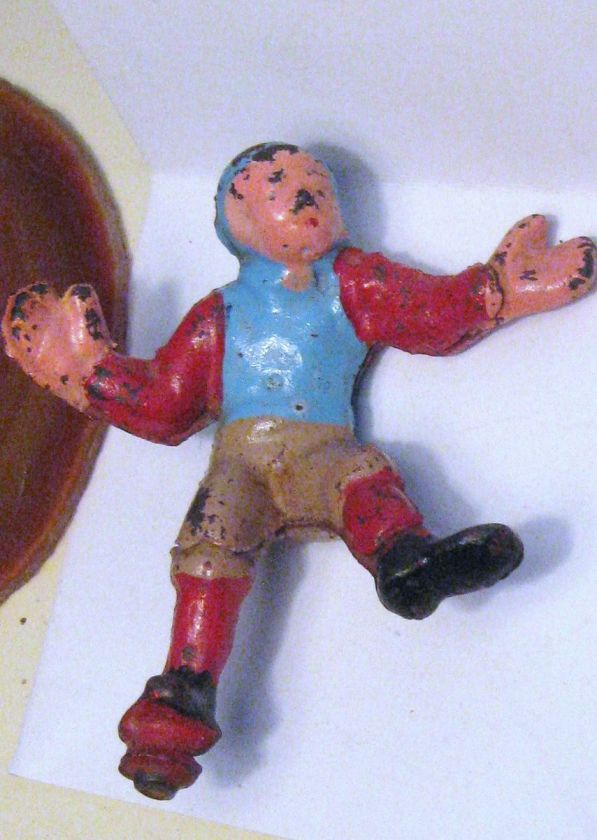   CAST IRON CALAMITY BANK FOOTBALL PLAYER FIGURE PART EXCELLLENT  