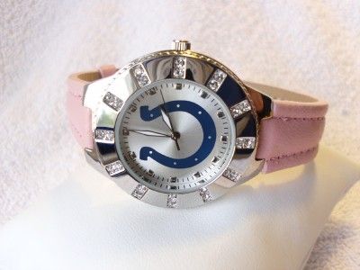 INDY FANS LADIES COLTS WATCH / RHINESTONE BEZEL / #12/170  