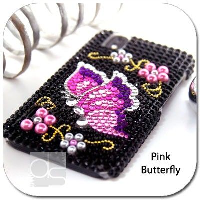 BLING Hard Rhinestone Skin Case LG Optimus Black P970  