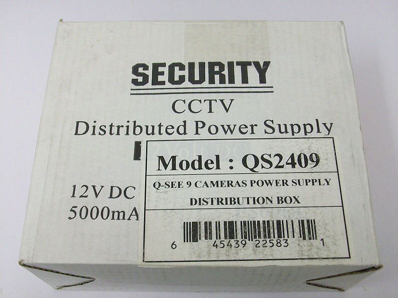 See QS2409 Power Distribution Box / Power Supply 9 Cameras 12V 5A 