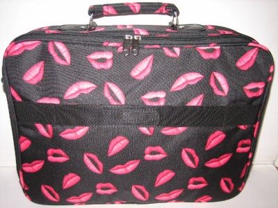 BRAND NEW BLACK LIPS PATTERN 17 INCH LAPTOP CASE BAG W/ STRAP  