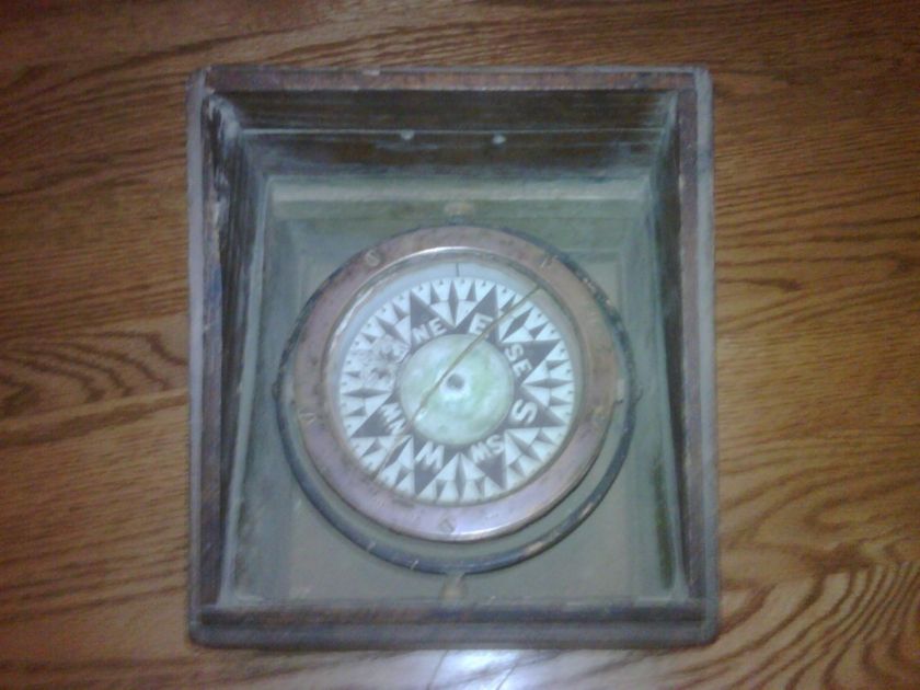 ES RITCHIE GIMBALED BOX COMPASS VINTAGE 1895  