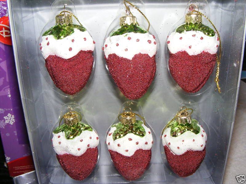 Decorative Glass Strawberry Ornaments Pier 1 New  