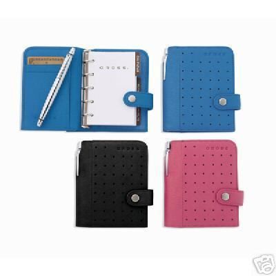 Cross Autocross Leather Mini Agenda & Pen Black AC1321  