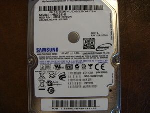 SAMSUNG HM321HI REV.A (See list for all Firmware #s) 320gb 2.5 Sata 