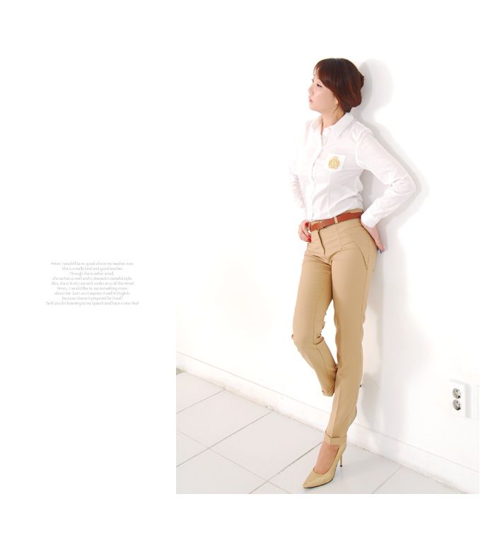 A054547 / Chic Dress Pants, Woman, Ladies, Stylish, Trousers, Korea 