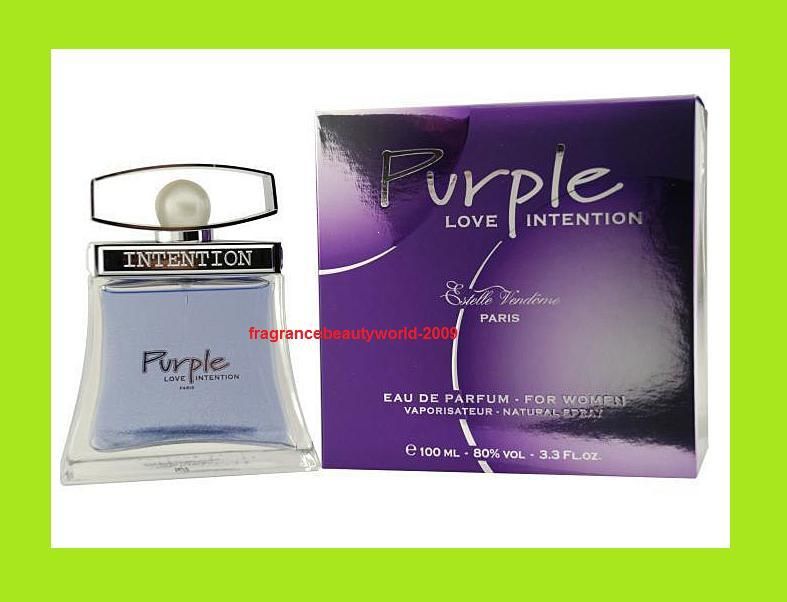 PURPLE LOVE INTENTION PERFUME 3.4 OZ EDP SPRAY NIB  