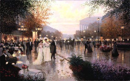 Cafe Madeleine by Christa Kieffer Paris Scene ~   