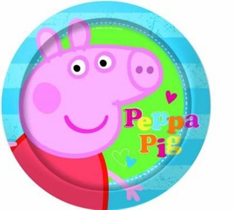 El partido disponible de cerdo de Peppa platea x 8   23cm £3.49