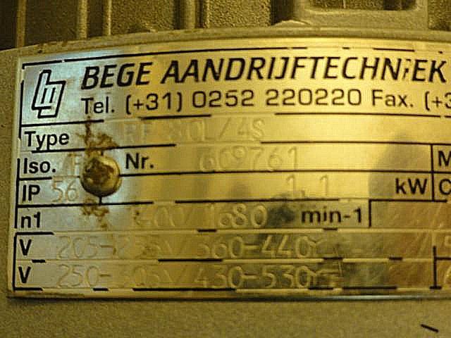 18566 Bege Aandruftechniek RF80L/4S Motor 1.1kW  