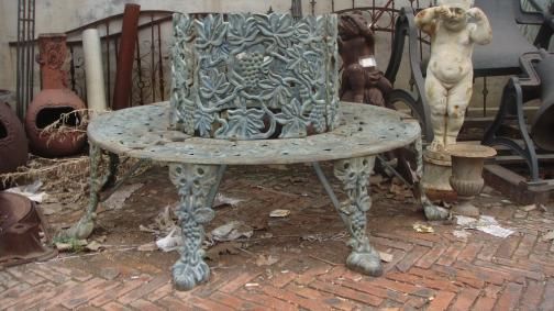 Cast Iron Garden Tree Bench  