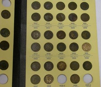 1856 1909 FLYING EAGLE & INDIAN HEAD CENT SET W/ LIBRARY OF COINS 