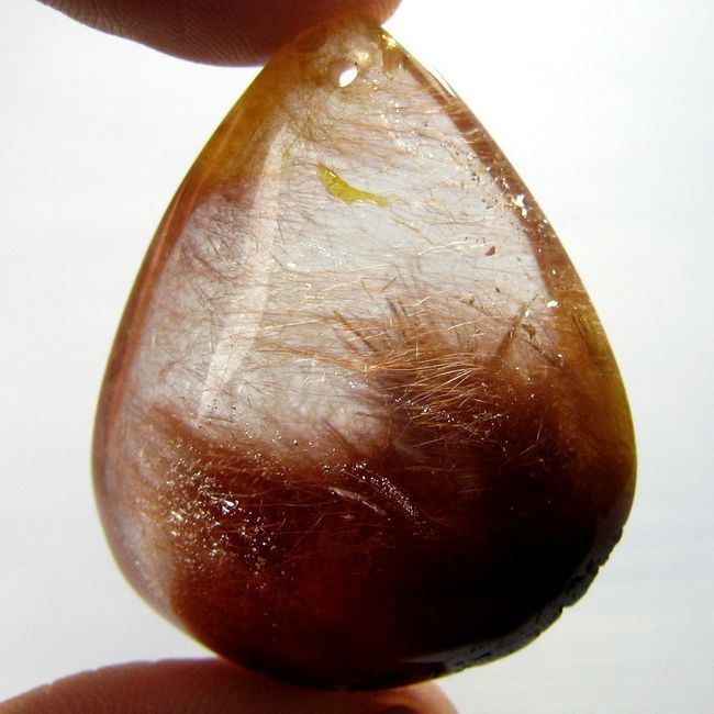 Rutile Hair Quartz Crystal Pendant qzb37ie482  