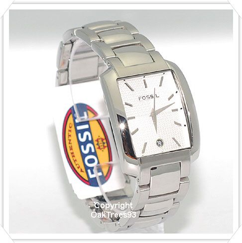 FOSSIL MENS WHITE DIAL STEEL WATCH FS4008  