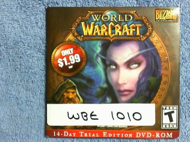 World of Warcraft Blizzard PC DVD ROM 14 Day Trail  