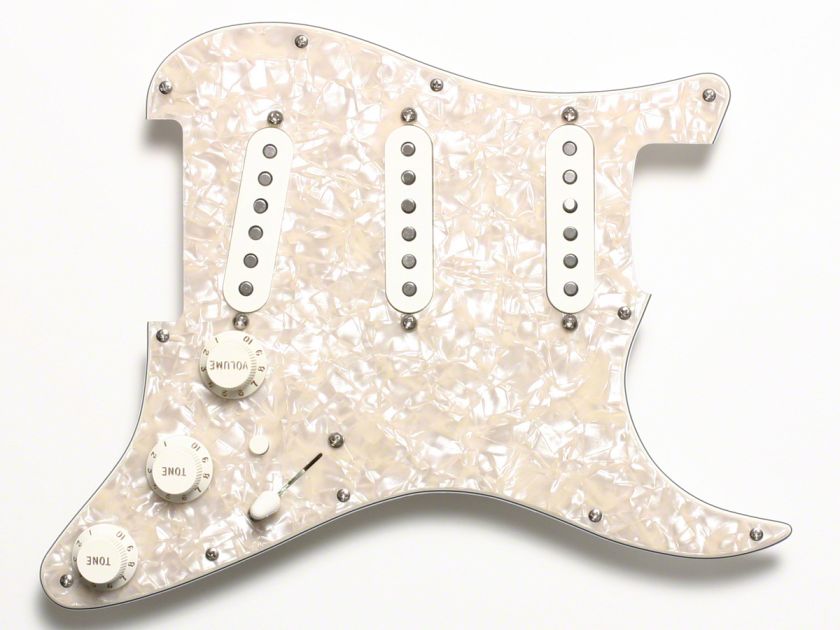 Loaded Pickguard for Strat, Lindy Fralin Vintage Hot, Series/Parallel 