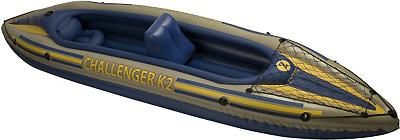 INTEX K2 CHALLENGER KAYAK KIT 2 PERSON INFLATABLE W/GEAR NET 68306E 