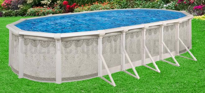    Hampton Oval Premium Above Ground Swimming Pool Kit  9 RESIN TOP