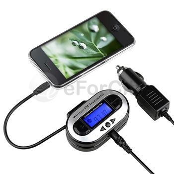 NEW CAR Radio FM Transmitter Accessory For  MP4 APPLE IPOD ZUNE 