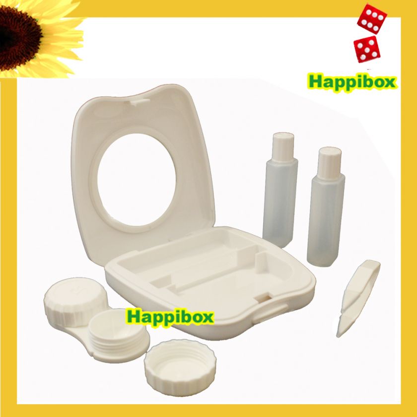 Contact Lens Travel Kit Solution Bottle Mirror Case Set  