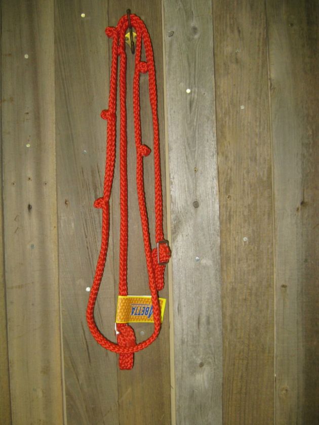 Red Braided Nylon Knotted Barrel Racer Racing Reins  