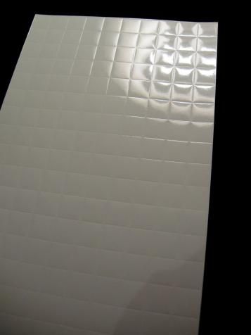 Dollhouse Miniature Embossed Tile Plain White 34355  