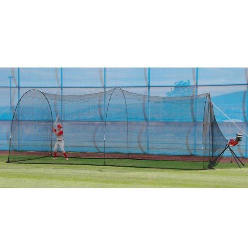 BaseHit Pitching Machine & PowerAlley Batting Cage  