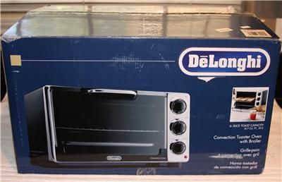 Delonghi EO 2058 Black 6 Slice Convection Oven 044387320580  