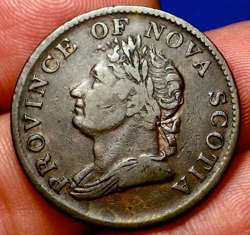 OLD CANADIAN COINS 1832 KING GEORGE HALFPENNY CANADA  