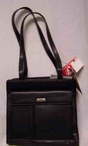 CARRYLAND Black Organizer Handbag Purse w Wallet nwt  