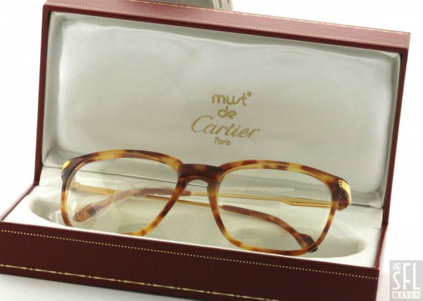 CARTIER PARIS NEW OLD STOCK NEW IN BOX VINTAGE TORTOISE SHELL FRAME 