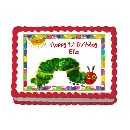 THE VERY HUNGRY CATERPILLAR Edible Party Cake Image  