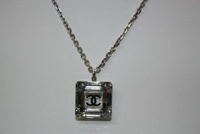   CHANEL Logo Crystal Pendant Necklace Costume Fine Jewelry  