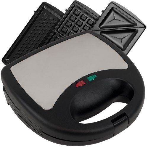 Chef Buddy 3 in 1 Sandwich Panini and Waffle Press Toaster Maker 