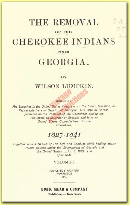 Removal of Cherokee Indians {1827 1841} Native American Georgia 