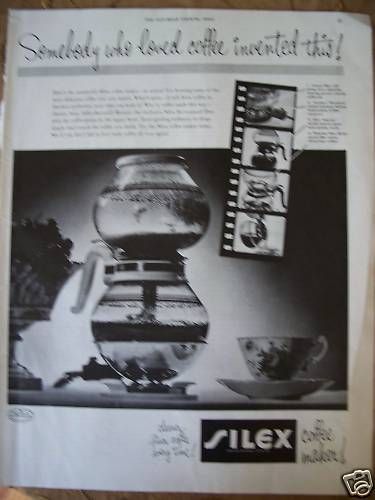 1947 Antique Silex Glass Coffee Maker Brewer Ad  